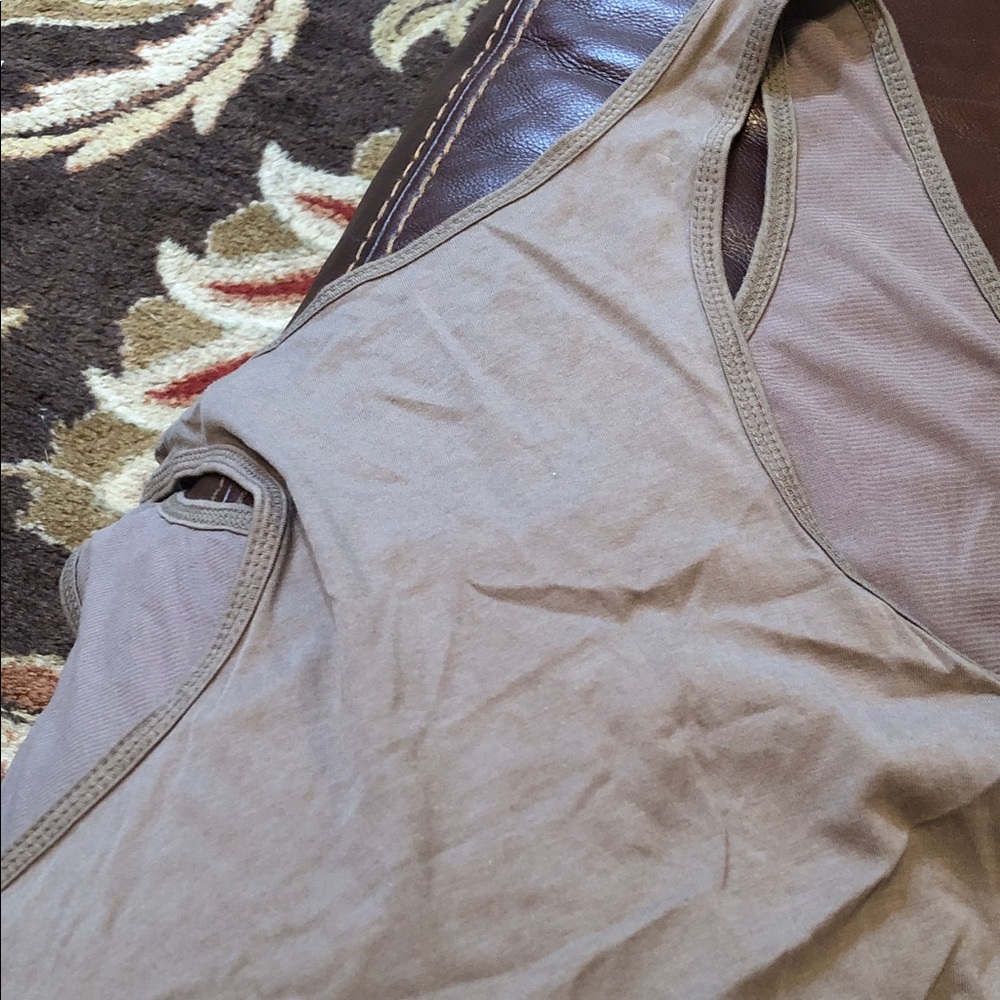 Sequin flowy Tank with racing back Champagne Brown - Picture 3 of 7